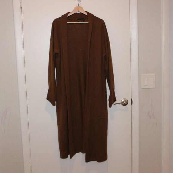Absolutely Creative Worldwide Brown Stitch Fix Long  Cardigan Women Size XL - Picture 2 of 10